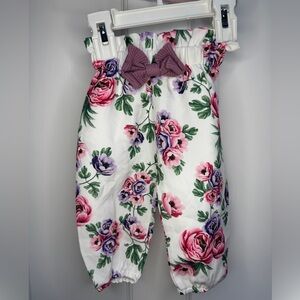 NWOT White & Purple Floral Adorable Formal Pants